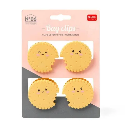 Produktbild von Legami VCLIP0003, Beutelverschlussclip, Gelb, Kunststoff, 50 mm, 34 mm, 50 mm