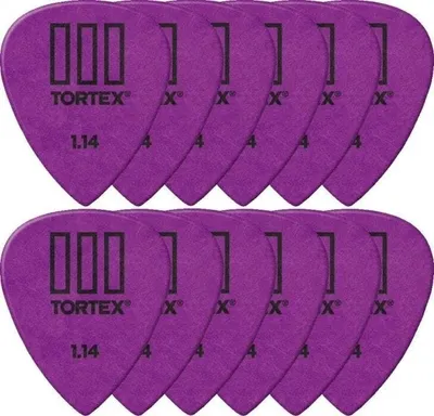 Zdjęcie produktu dla Dunlop Manufacturing Tortex TIII, Fioletowy, Monochromatyczny, Jazz, 1,14 mm, Torebka foliowa, 12 szt.