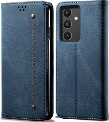 Obrázek produktu pro Galaxy A34 Pouzdro, Kožené Peněženkové Pouzdro s Magnetickým Uzavíráním a Stojánkem pro Samsung Galaxy A34 modré