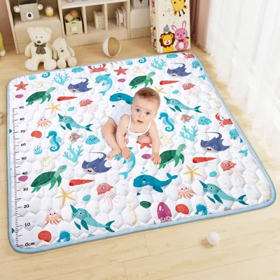 Productafbeelding van Solidchoice - Baby Speelmat 127 x 127 cm Vouwbaar en Antislip voor Binnen en Buiten