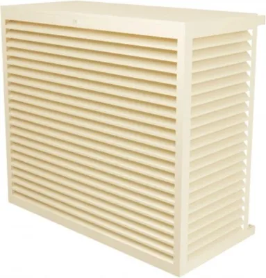 Produktbild von DECOCLIM Aluminium Schutzgehäuse RAL1015 Größe XL, Innenmaße: H 1200 x W 1310 x D 650-800 mm (Tiefe anpassbar)
