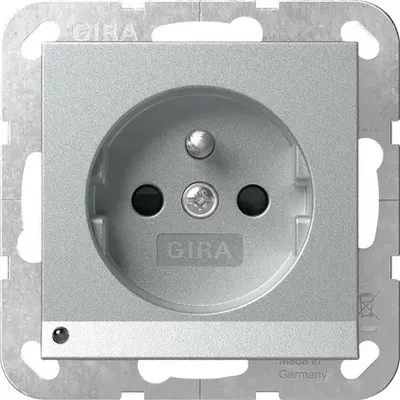 Produktbild von Gira Steckd. Erdstift LED-Leuchte + SP System 55 F Alu 448926