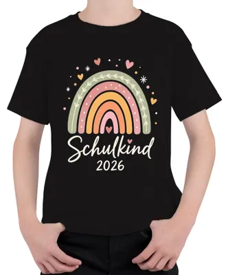 Imagen del producto de Camiseta para niña que comienza la escuela en 2026, diseño arcoíris bohemio, para niños de primer grado, color , talla 104