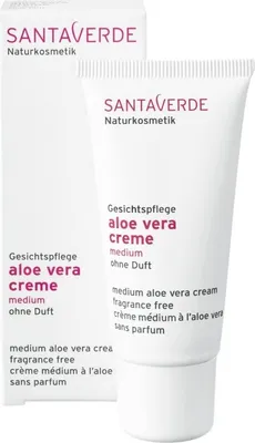 Produktbild von Santaverde Cream Medium Fragrance Free, Tagescreme, Frauen, trockene Haut, normale Haut, Empflindliche Haut, Decollete, Gesicht, Hals/Nacken, Feuchtigkeitsspendend, Nährend, Regenerierend, Entspannung, Reparatur, Glättend, 30 ml