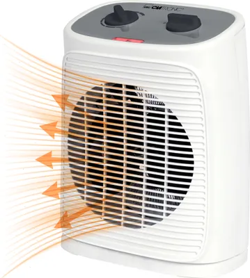 Produktbild von Clatronic® Heizlüfter inkl. Ventilatorfunktion, elektrische Heizung mit stufenlosem regelbarem Thermostat u. 2 Heizstufen, Heizstrahler oszillierend, Heizgerät für Bad, Küche, Garage – HL 3800
