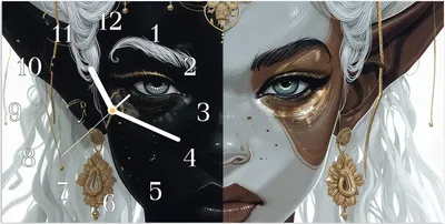 Produktbild von Wanduhr aus Glas mit Motiv Dualer Elf- 60 x 30 cm - inkl. Aufhängesystem