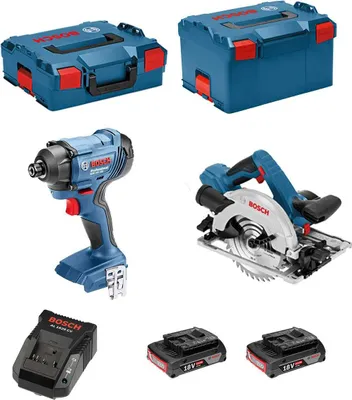 Produktbild von BOSCH Kit 18V BSK182D2A (GDR 18V-160 + GKS 18-57 G + 2 x 2,0 Ah + AL1820 + L-Boxx 136 + L-Boxx 238)