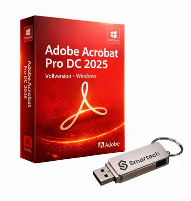 Produktbild von Adobe Acrobat Pro DC 2025 / Vollversion / Windows / Kein Abo + USB-Stick