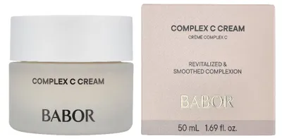 Produktbild von BABOR Complex C Cream für Gesicht, Hals und Dekolleté, mit Vitamin C, A und E, Creme, feuchtigkeitsspendend, vegan, 50 ml, Alpenrosen-Stammzellen