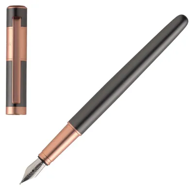 Imagen del producto de HUGO BOSS. Bolígrafo de tinta con cuerpo en color gris mate
