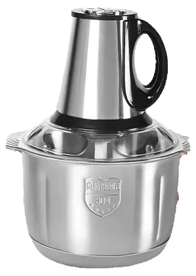 Image de Hachoir électrique, acier inoxydable, robot multifonction, 5 L