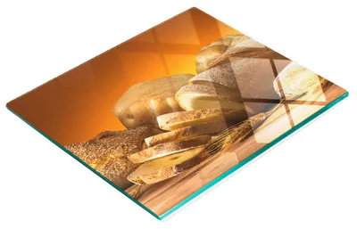 Immagine prodotto di Tagliere decorativo in vetro temperato, design astratto, 60 x 52 cm