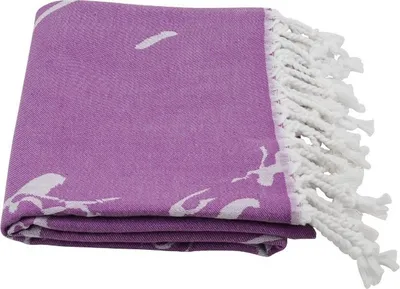 Produktbild von Hamamtuch als Badetuch Strandtuch Saunatuch "Marmor" lila