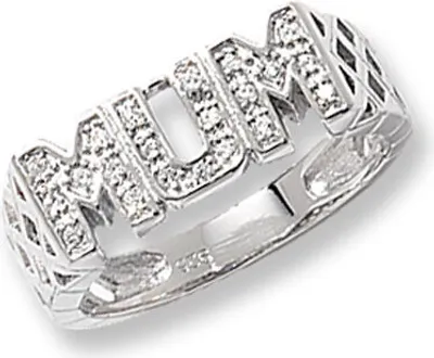 Produktbild von 925 Sterling Silber Damen - Mum Ring mit Zirkonia (synth.), 63 (20.1); TRS37262RSU
