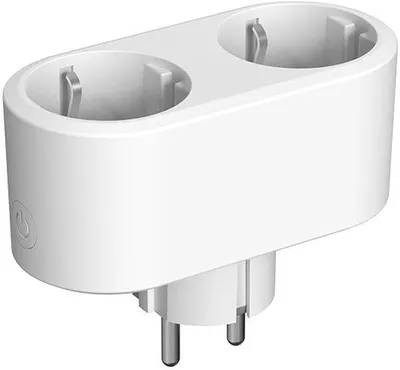 Obrázok produktu pre Inteligentná dvojitá zásuvka s WiFi zásuvkami s prúdom 16 A, hlasovým ovládaním, časovačom, meračom spotreby energie a funkciou núdzového napájania, vhodná pre domáce spotrebiče.