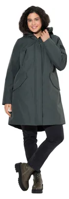 Produktbild von Ulla Popken Damen große Größen Übergrößen Plus Size Funktionsmantel mit Reißvers