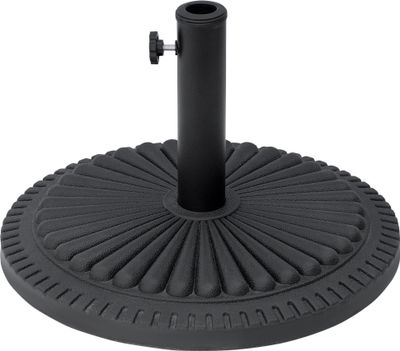 Outsunny Sonnenschirmständer 14 kg Schirmständer für Sonnenschirm rund Schirmstangen 35-48 mm Sonnenschirmfuß für Garten Terrasse Balkon Zement Ø49 cm Schwarz