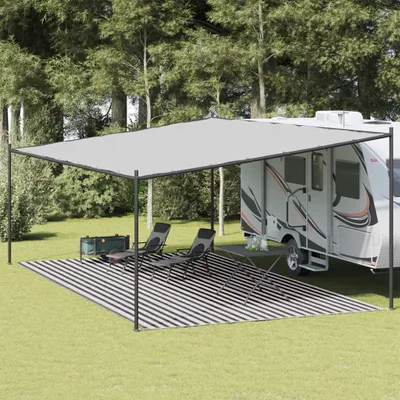 Obrázok produktu pre Stanový koberec antracitovo-biely 400x700 cm HDPE