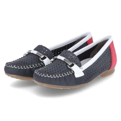 Zdjęcie produktu dla Rieker buty wsuwane damskie sztuczna skóra niebieskiRozmiar:40