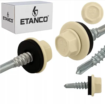 Obrázok produktu pre ETANCO GT5 samorezné skrutky kov - kov 5,5 x 19 mm RAL 1015 250 ks.
