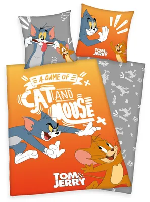 Produktbild von Tom & Jerry Bettwäsche / Kinderbettwäsche, 100% Baumwolle ( Renforcé ), 80x80 + 135x200 cm