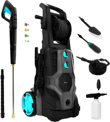 Produktbild von Cecotec Hochdruckreiniger HydroBoost 3200 TotalClean, 3200 W, Brushless-Motor, für Zuhause, Garten oder Auto, Durchfluss 540 l/h, Druck 225 bar, Aluminium-Pumpe, Aktionsradius 14 m
