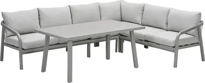 Produktbild von Garden Impressions Monti Lounge- Diningset - 5-teilig - taupe - rope grey sand - valley sand