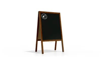 Produktbild von ALLboards Kundenstopper mit lackiertem Holzrahmen 100x60cm, Werbetafel, Gehwegaufsteller, Aufsteller, Straßenreiter, Kreide
