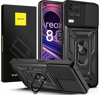 Produktbild von Spacecase Camring Realme 8 5G schwarz