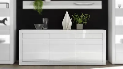 Produktbild von Sideboard Carat Anrichte Kommode in weiß Hochglanz 217 cm