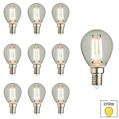 Produktbild von 10er-Set LED-Lampen E14 | 1,6 Watt | 2700K warmweiß | Velino | Filament | Lybardo