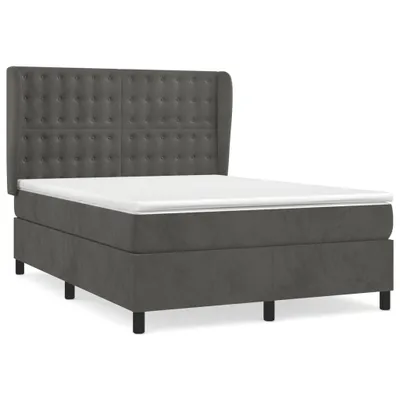 Obrázok produktu pre vidaXL Boxspring posteľ s matracom Tmavo sivá 140x200 cm Velvet