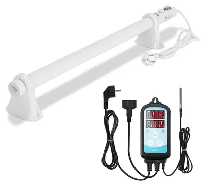 Image de Radiateur électrique de 90W pour serre, avec thermostat antigel réglable, 70 cm, 220–240V