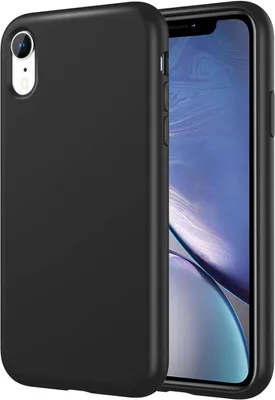 Produktbild von Silikonové pouzdro pro Apple iPhone XR Protective Cover Matt Black Backcover Pouzdro na mobilní telefon
