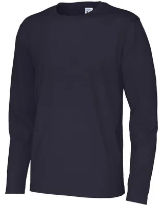 Image de Cottover - T-shirt manches longues, coupe unie, pour hommes et femmes, modèle ET721 (Taille M), couleur marine