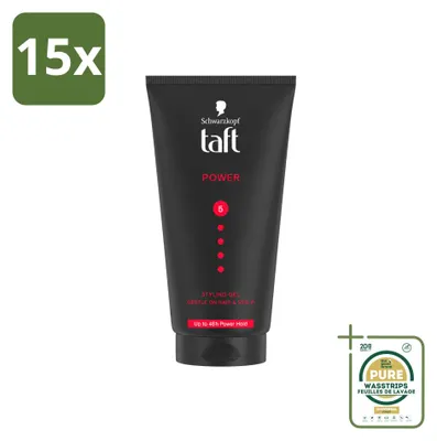 Obrázek produktu pro 15 kusů stylingového gelu Taft Power 5 – silná fixace – 150 ml – balení