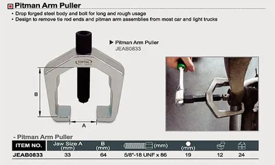Produktbild von TOPTUL Kugelgelenkabzieher Traggelenk-Abzieher JEAB0833 64mm