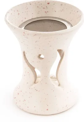 Produktbild von Flamme Räucherstövchen mit Sieb aus Ton 10,5x8cm Weihrauchbrenner Räuchergefäß