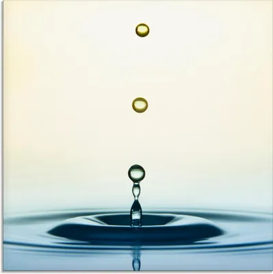 Produktbild von ARTland Glasbild Tropfen Größe: 30x30 cm