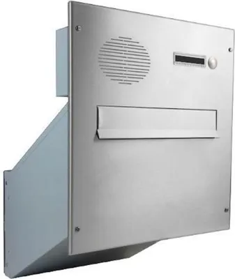 Produktbild von D-241 XXL Edelstahl Durchwurfbriefkasten mit Sprechsieb Tief 23-38cm