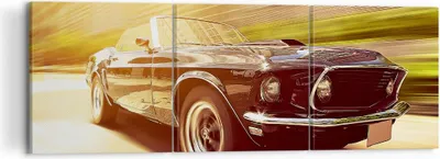 Produktbild von Bild auf Leinwand - Leinwandbild - Auto Cabrio - 120x40cm - Wand Bild - Wanddeko - Wandbilder - Leinwanddruck - Bilder - Kunstdruck - Wanddekoration - Leinwand bilder - Wandkunst - CA120x40-3626