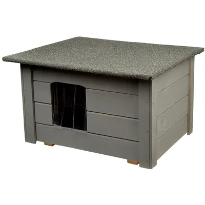 Immagine prodotto di Cuccia per cani e gatti Woodok, isolata, grigio abete rosso