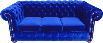 Produktbild von Casa Padrino Chesterfield 3er Sofa in Royalblau 200 x 90 x H. 78 cm - Luxus Qualität