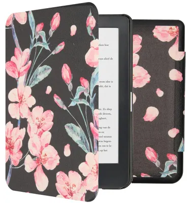 Imagen del producto de Funda Tipo Libro Ragida Fina de diseño Slim para Kobo Clara HD - Blossom Watercolour Black