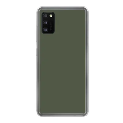 Produktbild von MuchoWow® Handyhülle Schutzhülle Hülle für Samsung Galaxy A41 Grün - Olive - Farbe - Grün - Fest - Olivgrün Silikon Softcase Handy Hülle - Mobiltelefon