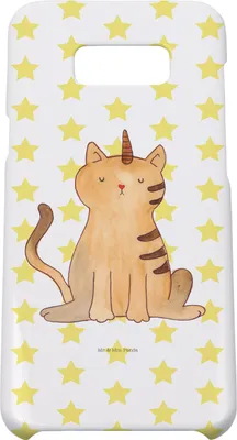 Produktbild von Mr. & Mrs. Panda Samsung Galaxy S8 plus Handyhülle  Einhorn Katze - Weiß - Geschenk, Regenbogen, Hülle, Mieze, Unicorn, Handycover, Cover, Glitzer, Handy