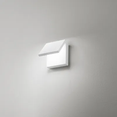 Produktbild von 10W 700LM 3000K Weiße LED-Wandleuchte aus Metall, verstellbarer Diffusor, modernes Design, Abmessungen 12x12x4,5/13 cm - Perenz
