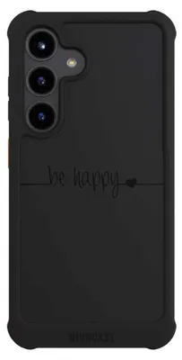 Produktbild von NIVOCASE Hülle für Samsung Galaxy S24  Stoßfeste Handyhülle NIVOmax Case Schwarz Glück Statement Motiv ohne Hintergrund