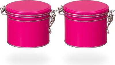 Produktbild von tea4chill Teedosen / Kaffeedosen / Vorratsdosen Set, 2 Dosen  je 150g, pink mit Bügelverschluss