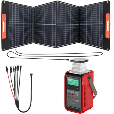 Produktbild von SWAREY S200 DC Powerstation mit 100W Solarpanel,192Wh LiFePO4 Akku Powerbank 140W(180W Spitzen) Schnellladung USB-C Solargenerator Solarspeicher